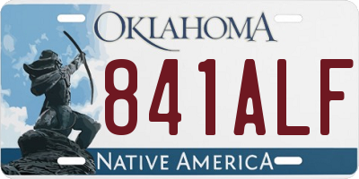 OK license plate 841ALF