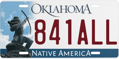 OK license plate 841ALL