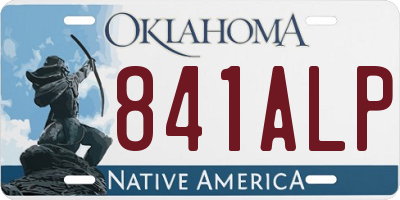 OK license plate 841ALP