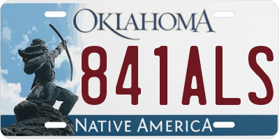 OK license plate 841ALS