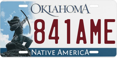 OK license plate 841AME