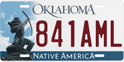OK license plate 841AML