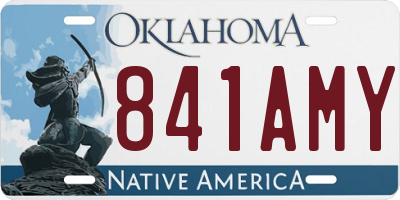 OK license plate 841AMY