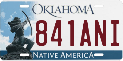 OK license plate 841ANI
