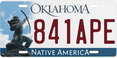 OK license plate 841APE