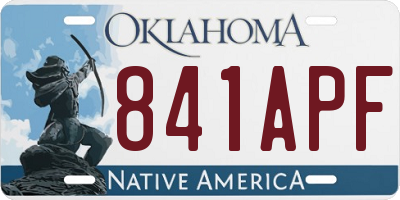 OK license plate 841APF