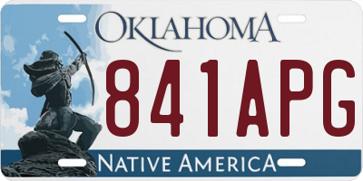 OK license plate 841APG