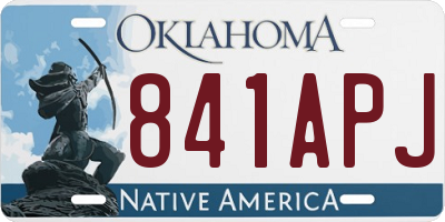 OK license plate 841APJ