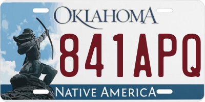 OK license plate 841APQ