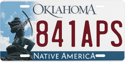 OK license plate 841APS