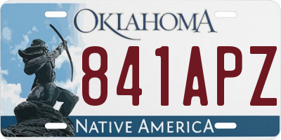 OK license plate 841APZ