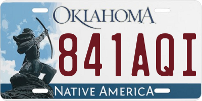 OK license plate 841AQI