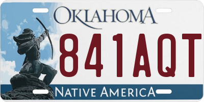 OK license plate 841AQT