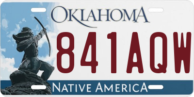 OK license plate 841AQW