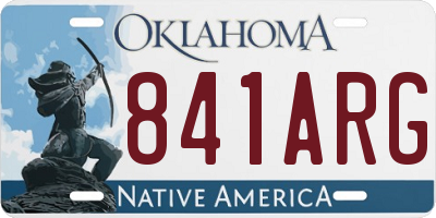 OK license plate 841ARG