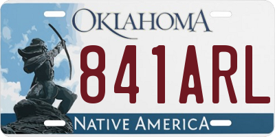 OK license plate 841ARL