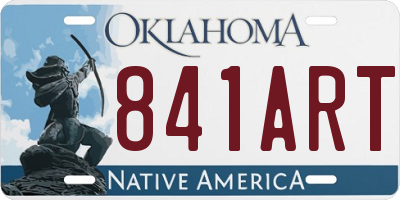 OK license plate 841ART