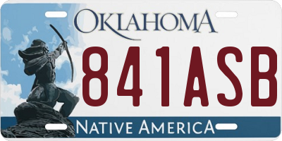 OK license plate 841ASB