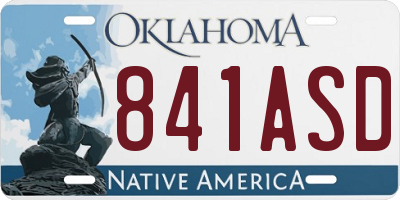 OK license plate 841ASD