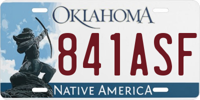 OK license plate 841ASF