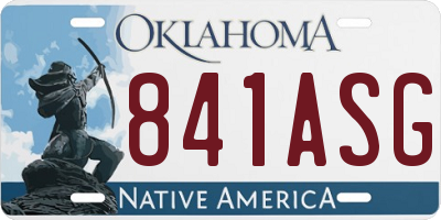 OK license plate 841ASG