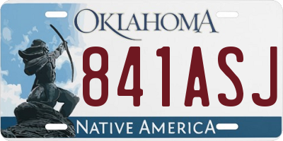 OK license plate 841ASJ
