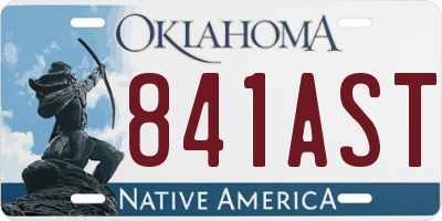 OK license plate 841AST