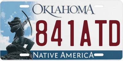 OK license plate 841ATD