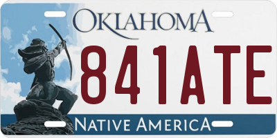 OK license plate 841ATE