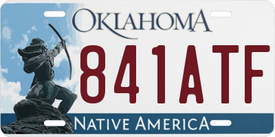 OK license plate 841ATF