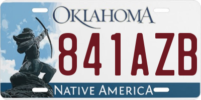 OK license plate 841AZB