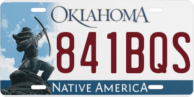 OK license plate 841BQS