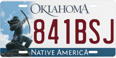 OK license plate 841BSJ