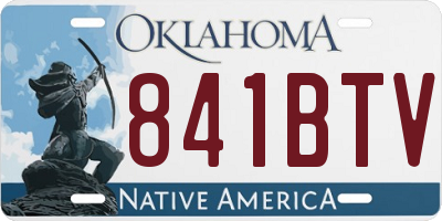 OK license plate 841BTV