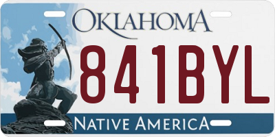 OK license plate 841BYL