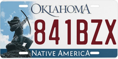 OK license plate 841BZX