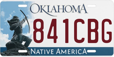 OK license plate 841CBG