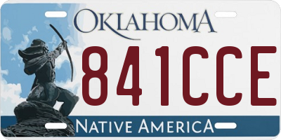 OK license plate 841CCE