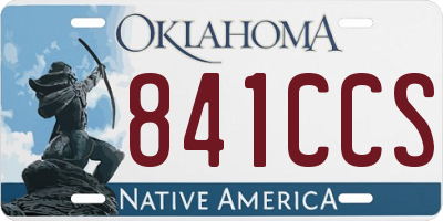 OK license plate 841CCS