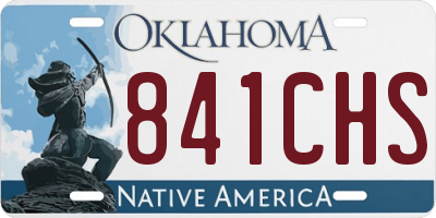 OK license plate 841CHS