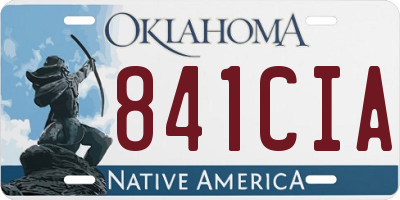 OK license plate 841CIA