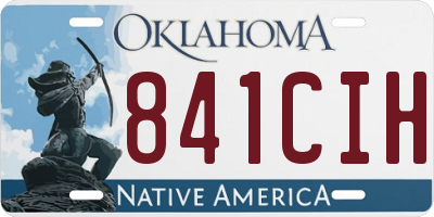 OK license plate 841CIH