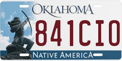 OK license plate 841CIO
