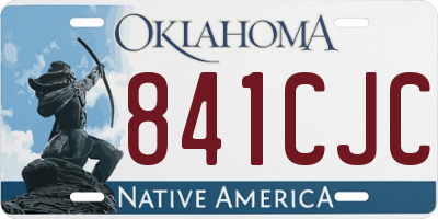 OK license plate 841CJC