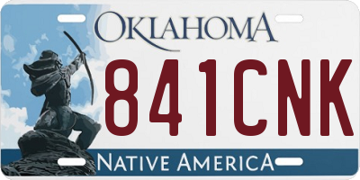 OK license plate 841CNK
