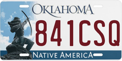 OK license plate 841CSQ
