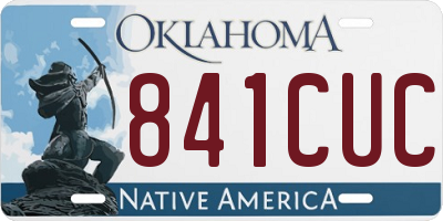 OK license plate 841CUC