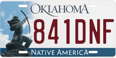 OK license plate 841DNF