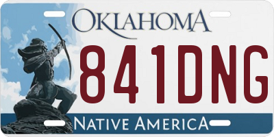 OK license plate 841DNG