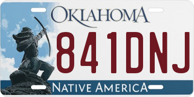 OK license plate 841DNJ